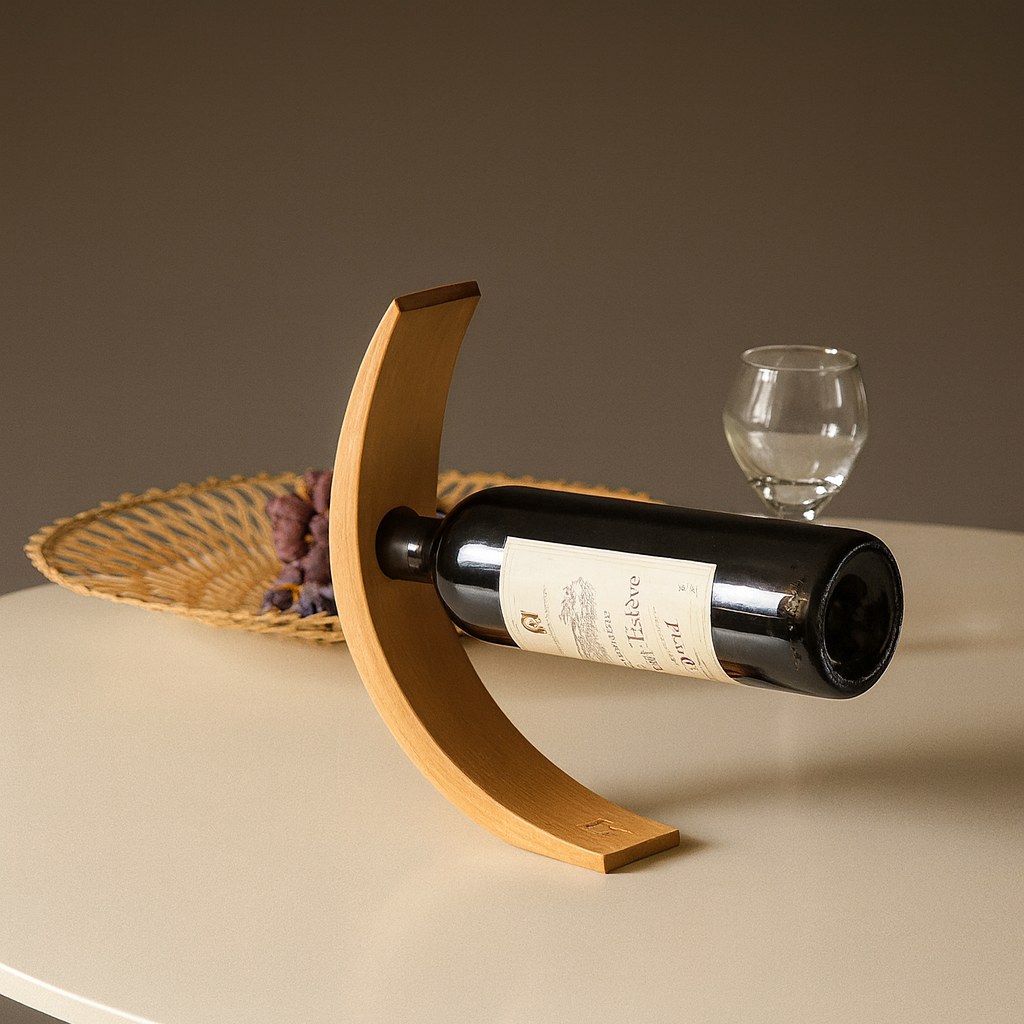 Modernes Weinregal aus Holz