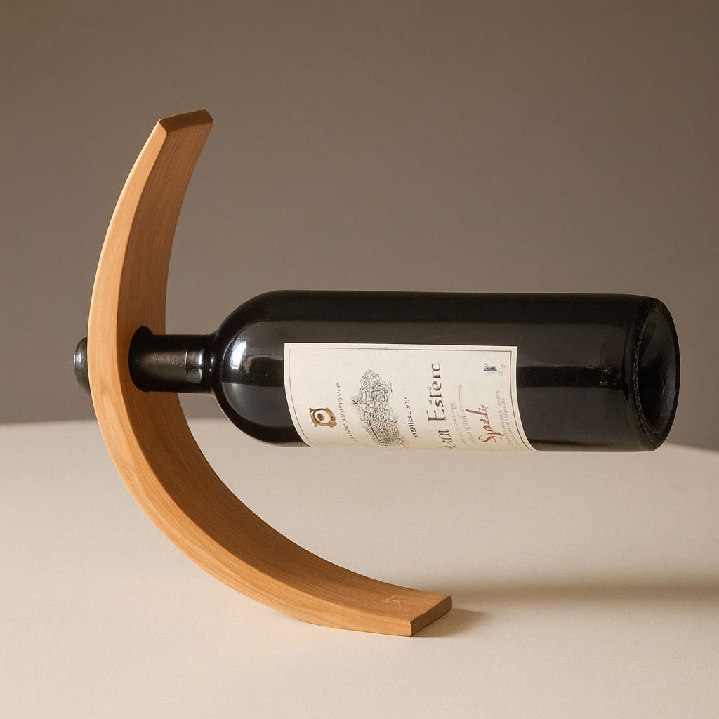 Modernes Weinregal aus Holz