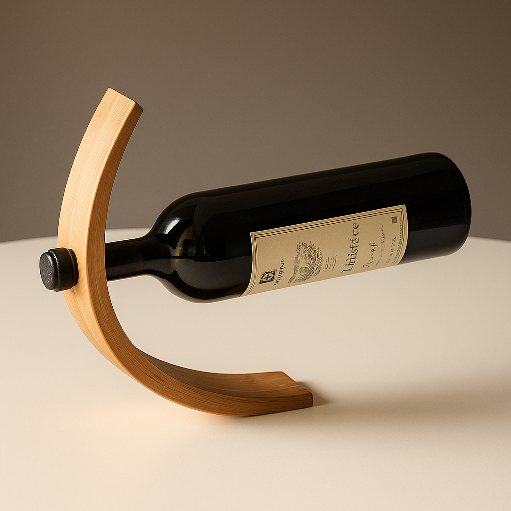 Modernes Weinregal aus Holz