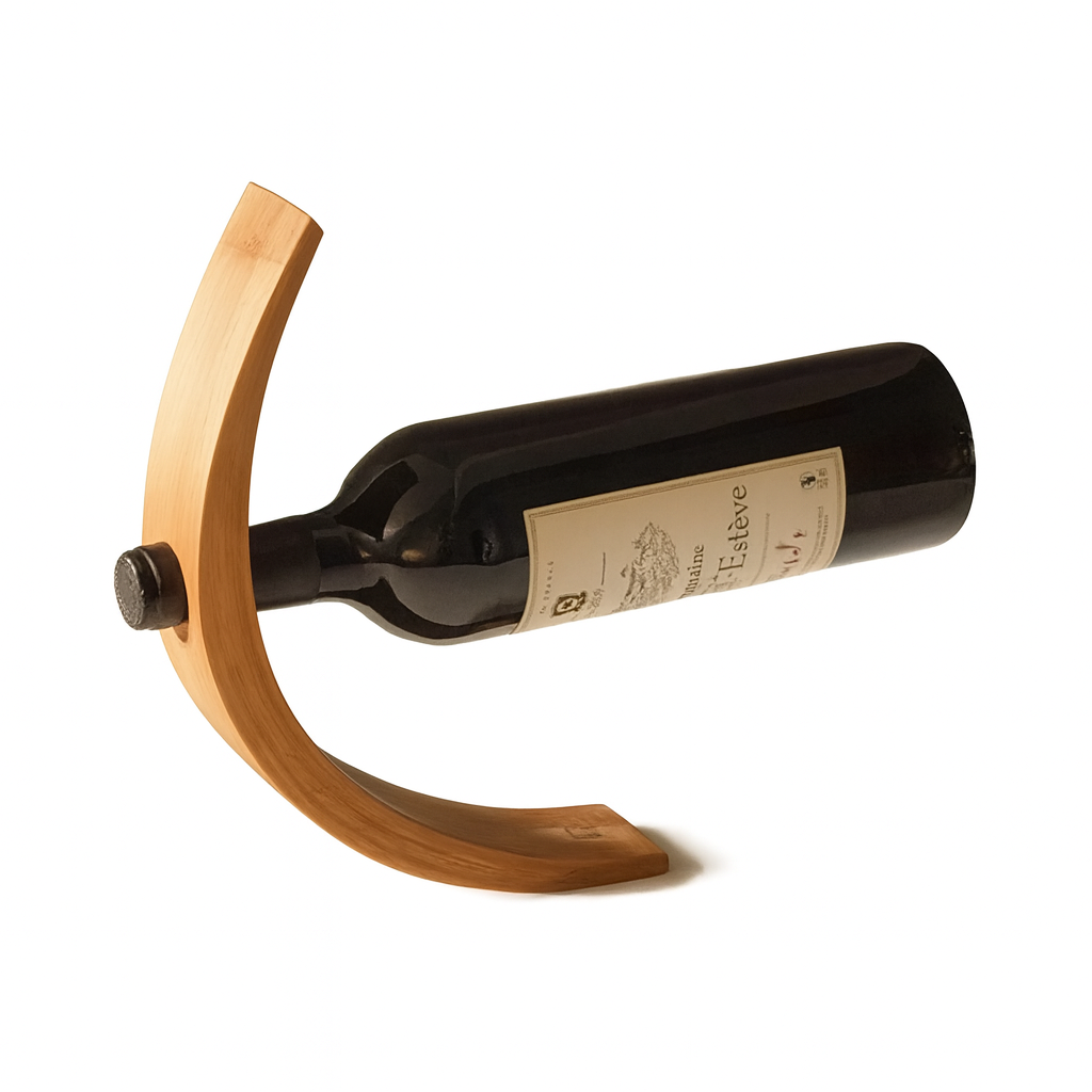 Modernes Weinregal aus Holz