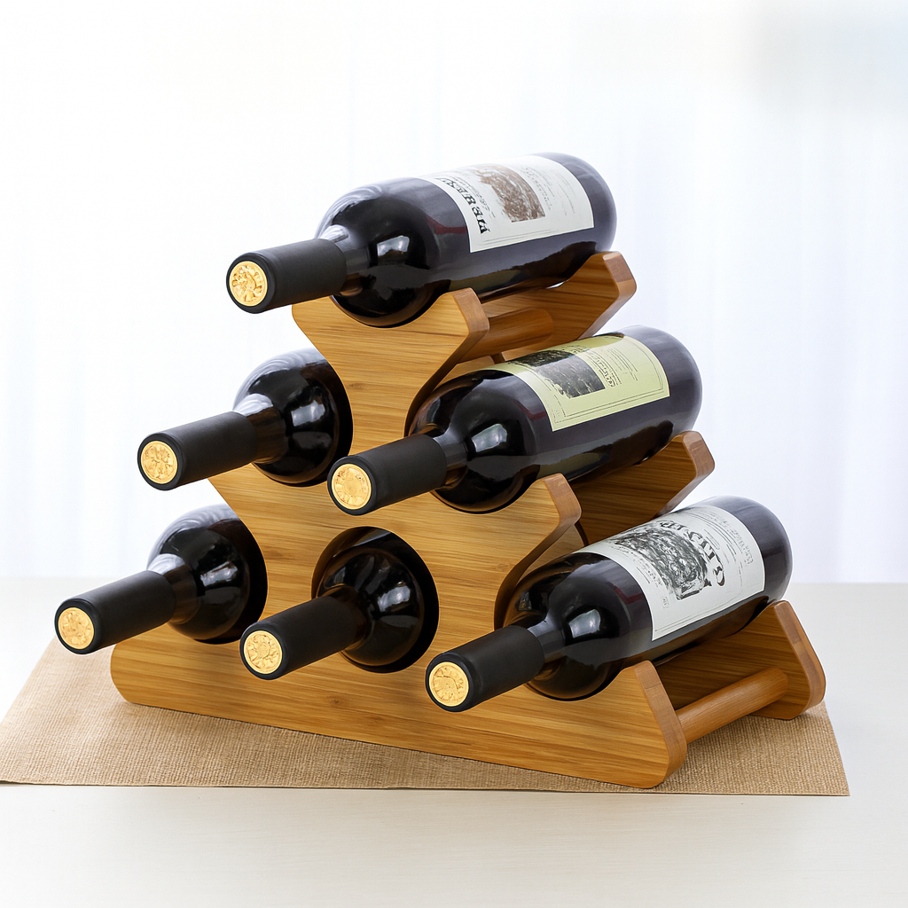 Weinregal aus Bambus