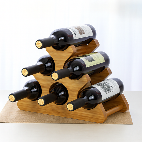 Weinregal aus Bambus