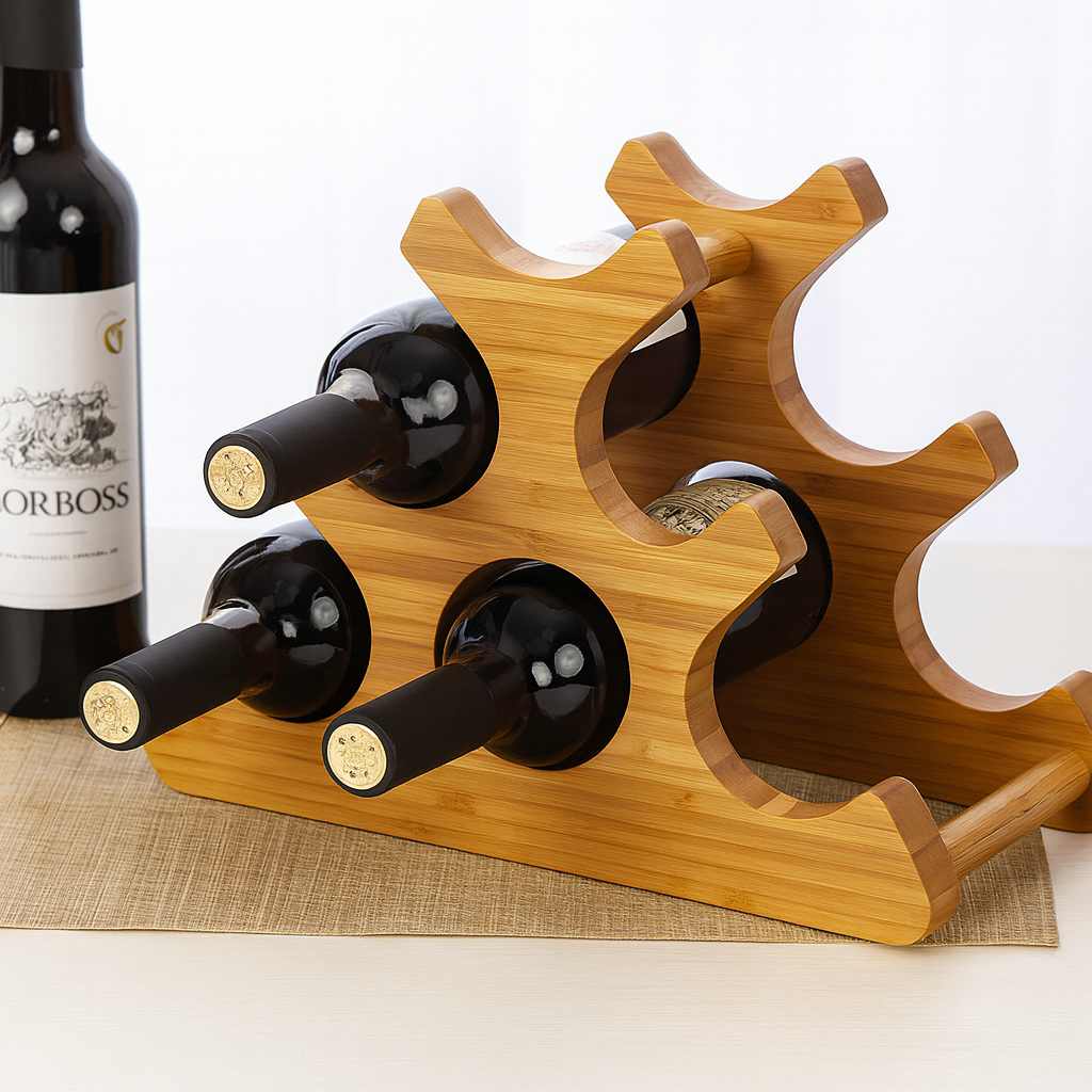 Weinregal aus Bambus