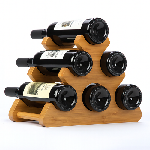 Weinregal aus Bambus