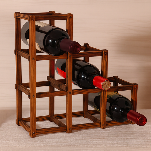 Klappbares Weinregal aus Holz