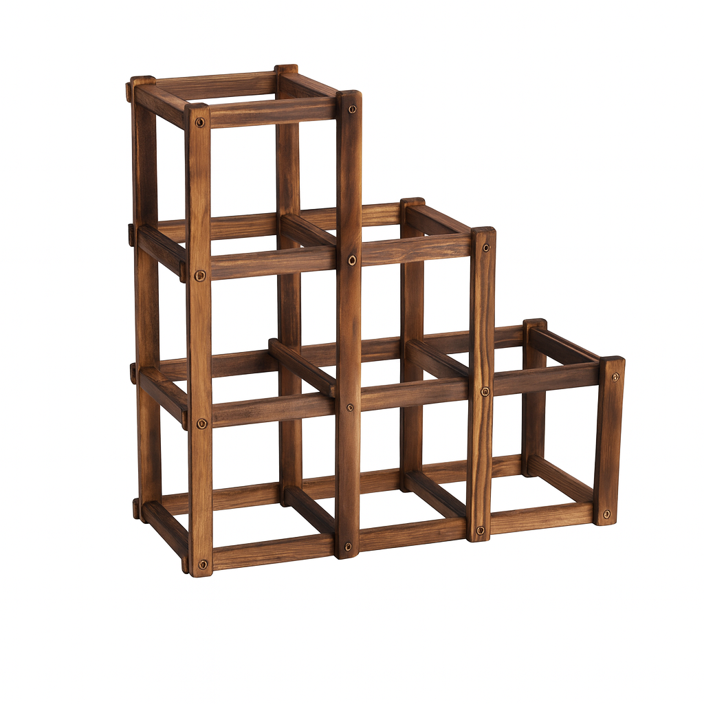 Klappbares Weinregal aus Holz