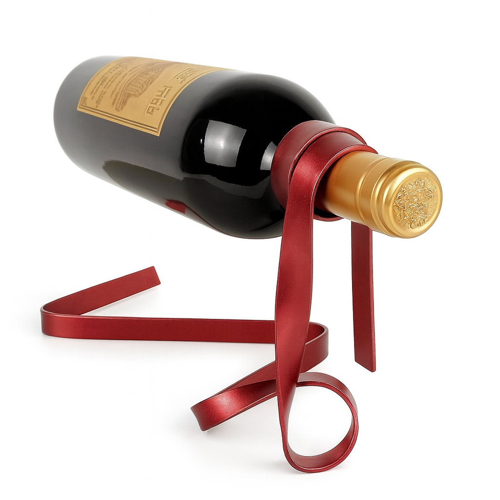 Weinregal mit Bändern